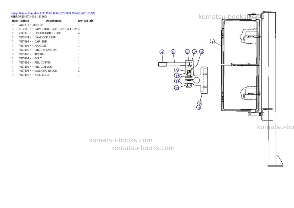 Komatsu afe32-az 830e cyprus miami Parts catalog cover Page 7 Komatsu afe32-az 830e cyprus miami Parts catalog cover Page 7