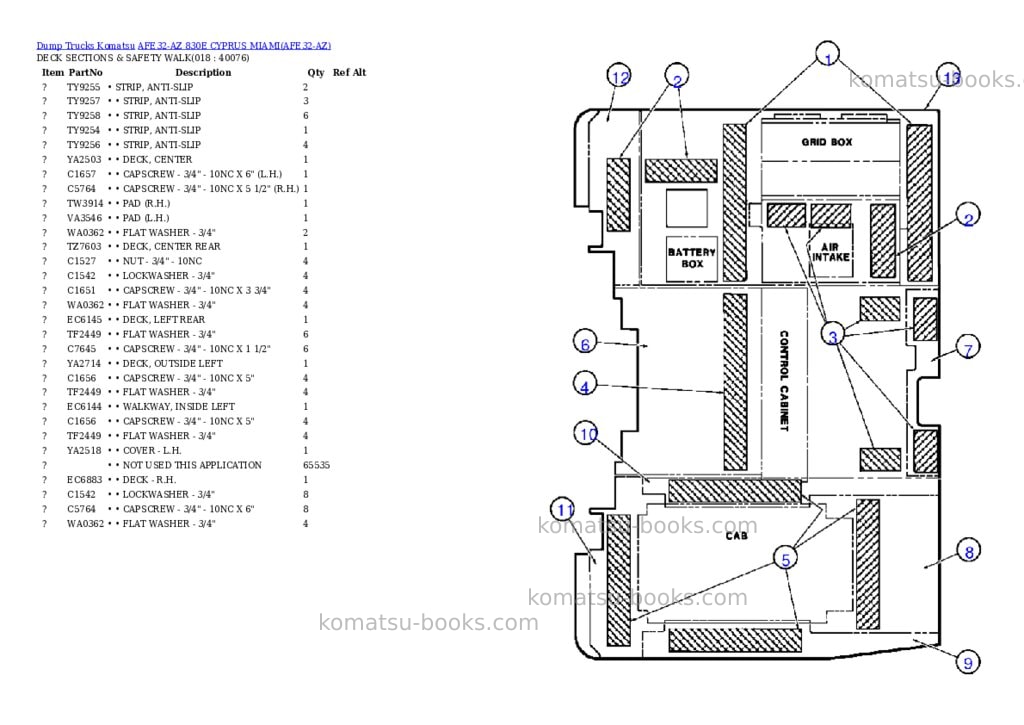 Komatsu afe32-az 830e cyprus miami Parts catalog cover Page 9 Komatsu afe32-az 830e cyprus miami Parts catalog cover Page 9