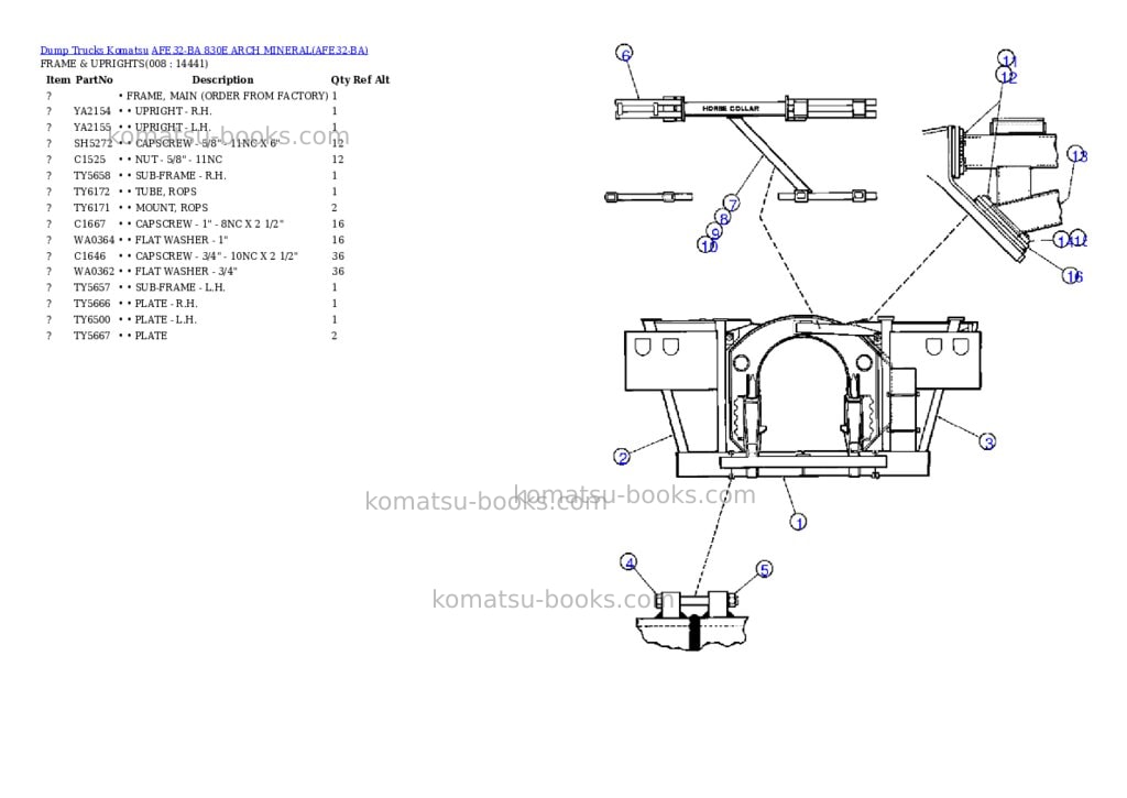 Komatsu afe32-ba 830e arch mineral Parts catalog cover Page 2 Komatsu afe32-ba 830e arch mineral Parts catalog cover Page 2