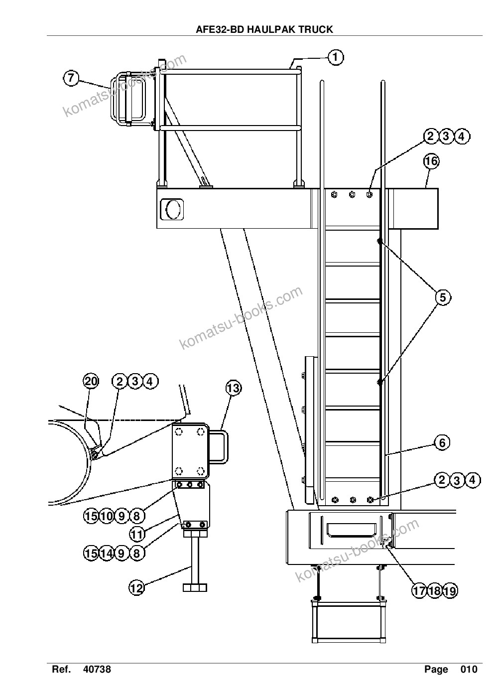 Komatsu afe32-bd 830e arch mineral Parts catalog cover Page 9