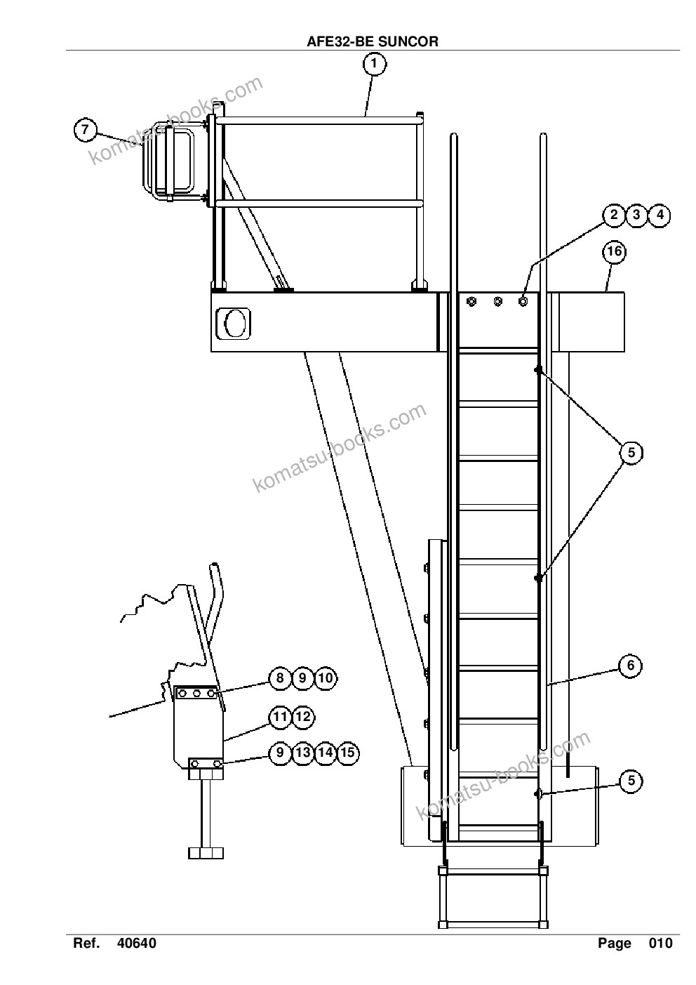 Komatsu afe32-be 830e s/n 32019 & 32123-32129 suncor Parts catalog cover Page 9 Komatsu afe32-be 830e s/n 32019 & 32123-32129 suncor Parts catalog cover Page 9