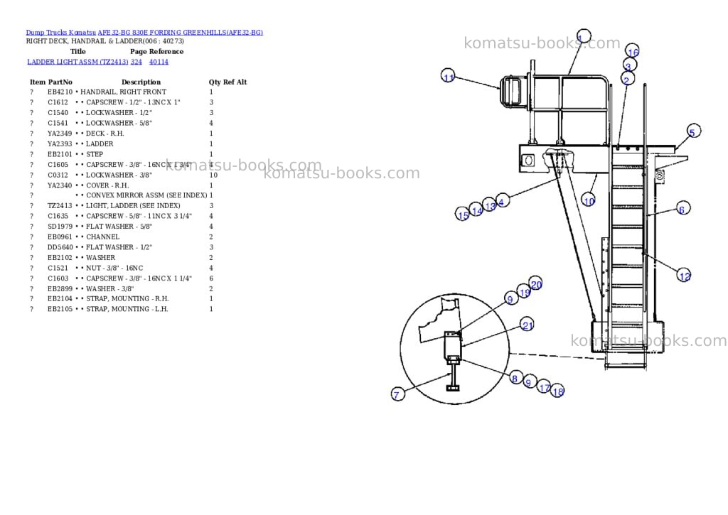 Komatsu afe32-bg 830e fording greenhills Parts catalog cover Page 3 Komatsu afe32-bg 830e fording greenhills Parts catalog cover Page 3