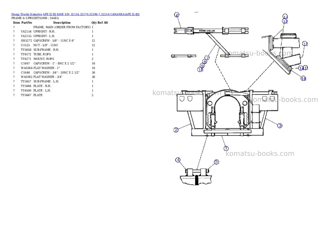 Komatsu afe32-bj 830e s/n 32114,32170,32196-7,32216 cananea Parts catalog cover Page 2