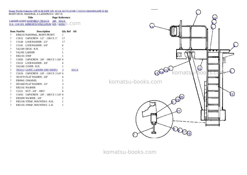 Komatsu afe32-bj 830e s/n 32114,32170,32196-7,32216 cananea Parts catalog cover Page 3