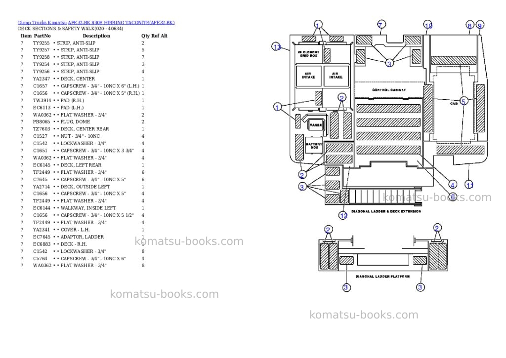 Komatsu afe32-bk 830e hibbing taconite Parts catalog cover Page 8 Komatsu afe32-bk 830e hibbing taconite Parts catalog cover Page 8