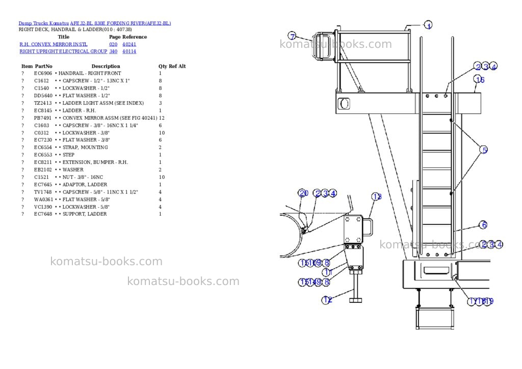 Komatsu afe32-bl 830e fording river Parts catalog cover Page 5 Komatsu afe32-bl 830e fording river Parts catalog cover Page 5