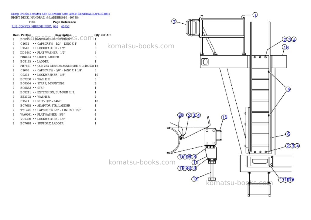 Komatsu afe32-bm/br 830e arch minerals Parts catalog cover Page 3 Komatsu afe32-bm/br 830e arch minerals Parts catalog cover Page 3