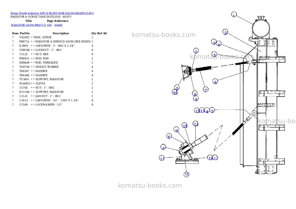 Komatsu afe32-bu/bx 830e zaldivar Parts catalog cover Page 10 Komatsu afe32-bu/bx 830e zaldivar Parts catalog cover Page 10