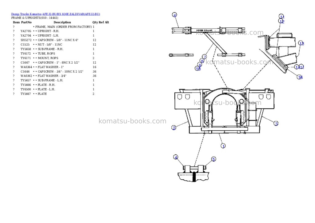Komatsu afe32-bu/bx 830e zaldivar Parts catalog cover Page 2 Komatsu afe32-bu/bx 830e zaldivar Parts catalog cover Page 2
