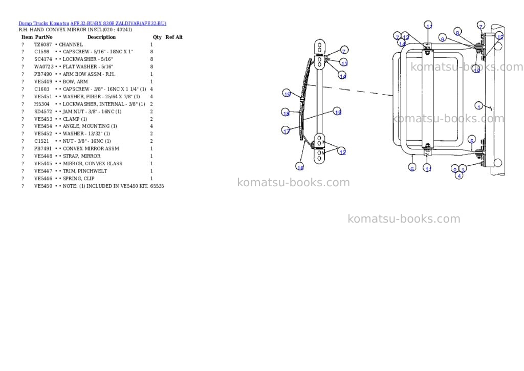 Komatsu afe32-bu/bx 830e zaldivar Parts catalog cover Page 7 Komatsu afe32-bu/bx 830e zaldivar Parts catalog cover Page 7