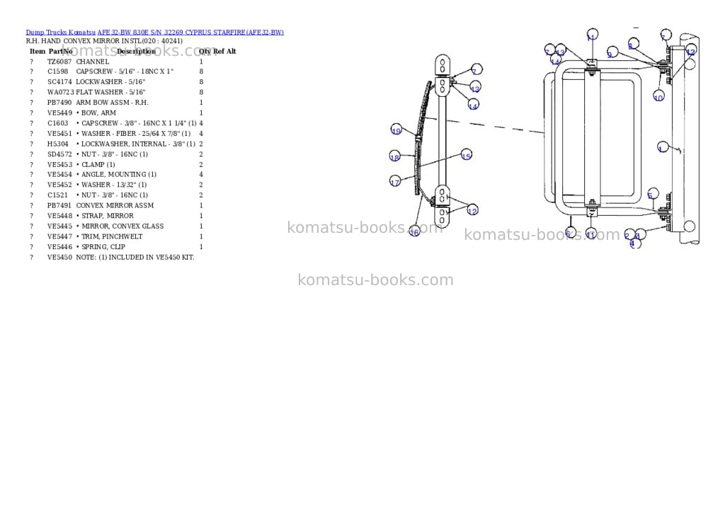 Komatsu afe32-bw 830e s/n 32269 cyprus starfire Parts catalog cover Page 10 Komatsu afe32-bw 830e s/n 32269 cyprus starfire Parts catalog cover Page 10