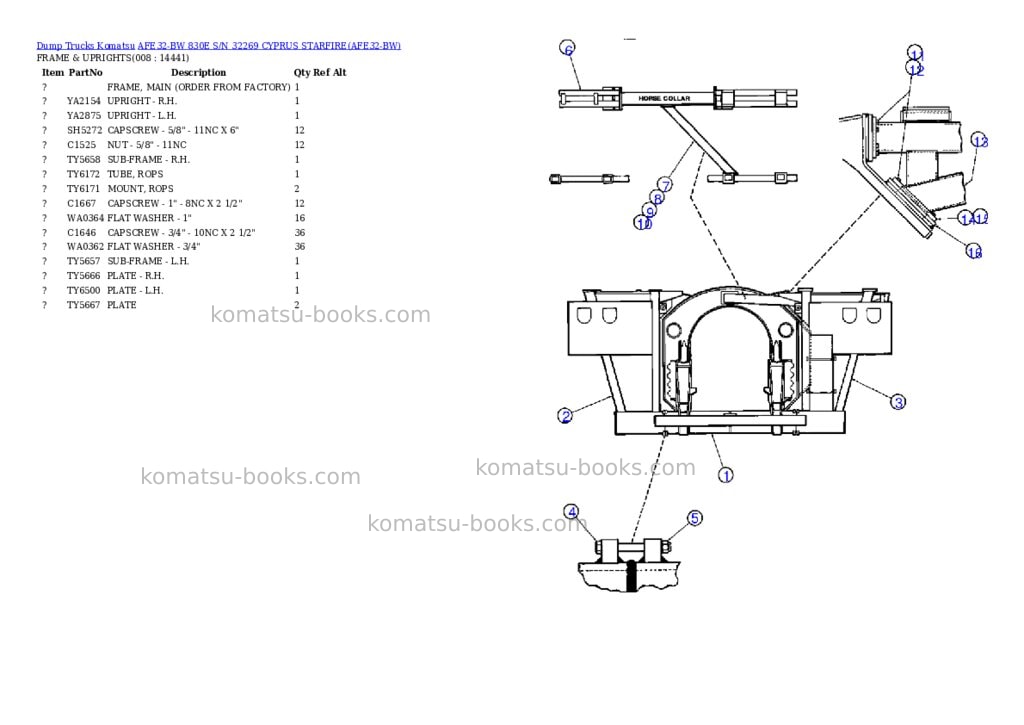 Komatsu afe32-bw 830e s/n 32269 cyprus starfire Parts catalog cover Page 4 Komatsu afe32-bw 830e s/n 32269 cyprus starfire Parts catalog cover Page 4