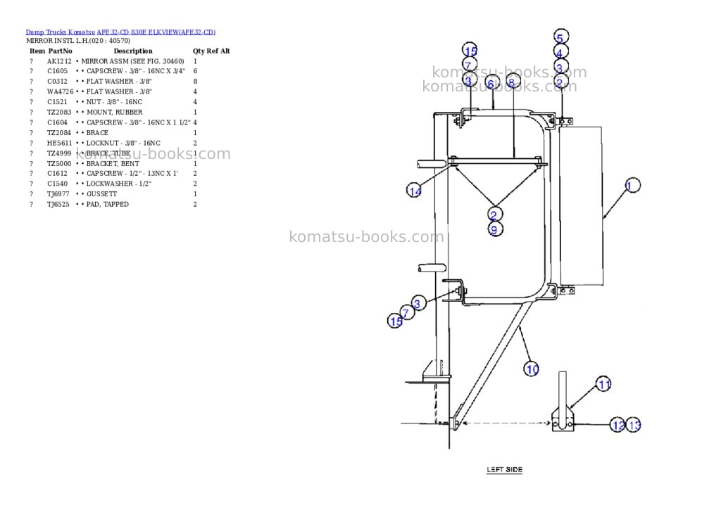 Komatsu afe32-cd 830e elkview Parts catalog cover Page 10 Komatsu afe32-cd 830e elkview Parts catalog cover Page 10