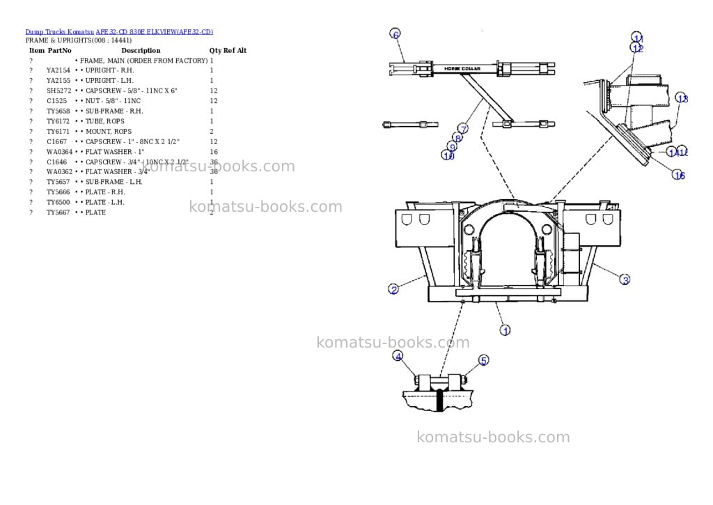 Komatsu afe32-cd 830e elkview Parts catalog cover Page 4 Komatsu afe32-cd 830e elkview Parts catalog cover Page 4