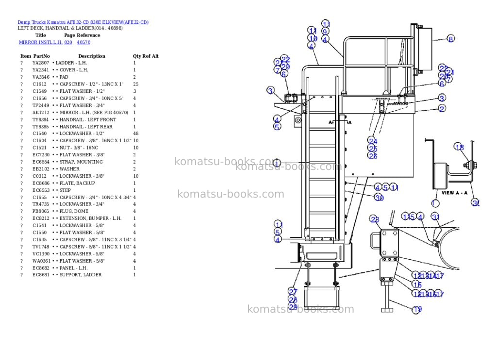 Komatsu afe32-cd 830e elkview Parts catalog cover Page 7 Komatsu afe32-cd 830e elkview Parts catalog cover Page 7