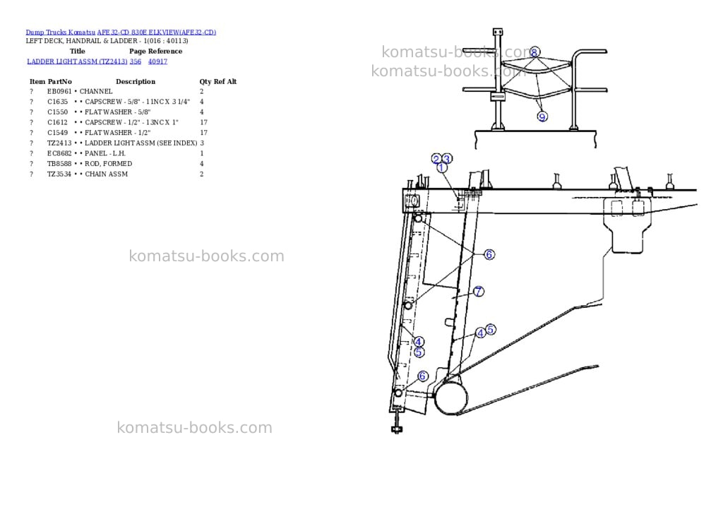 Komatsu afe32-cd 830e elkview Parts catalog cover Page 8 Komatsu afe32-cd 830e elkview Parts catalog cover Page 8