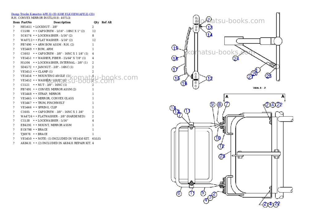 Komatsu afe32-cd 830e elkview Parts catalog cover Page 9 Komatsu afe32-cd 830e elkview Parts catalog cover Page 9