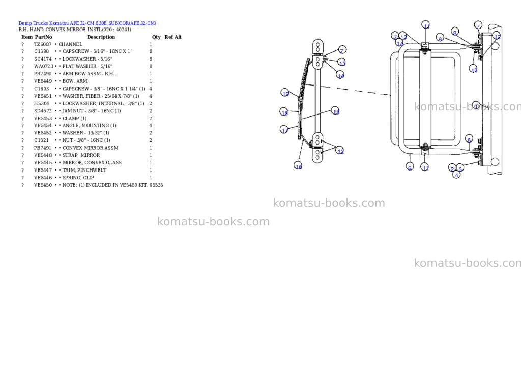 Komatsu afe32-cm 830e suncor Parts catalog cover Page 10