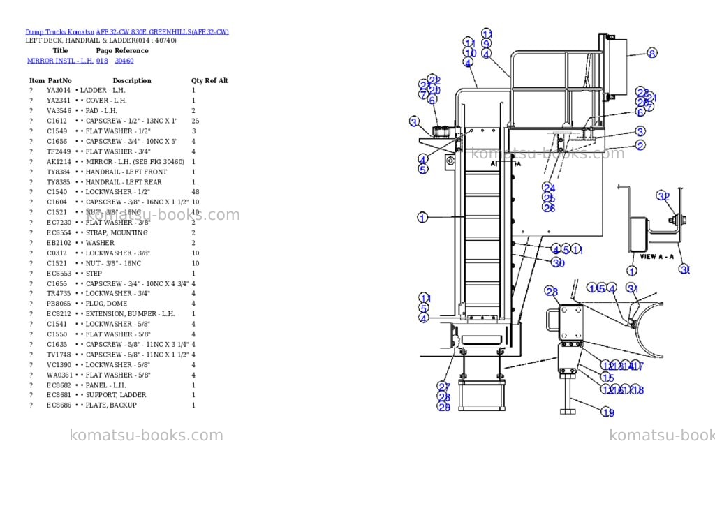Komatsu afe32-cw 830e greenhills Parts catalog cover Page 7 Komatsu afe32-cw 830e greenhills Parts catalog cover Page 7