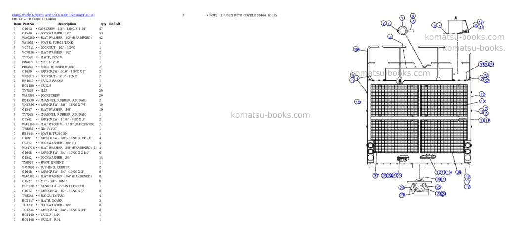 Komatsu afe32-cx 830e cvrd Parts catalog cover Page 3