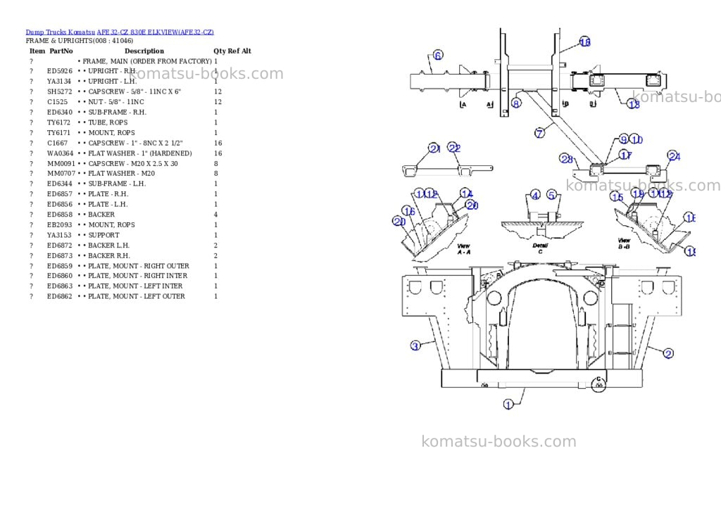 Komatsu afe32-cz 830e elkview Parts catalog cover Page 4 Komatsu afe32-cz 830e elkview Parts catalog cover Page 4