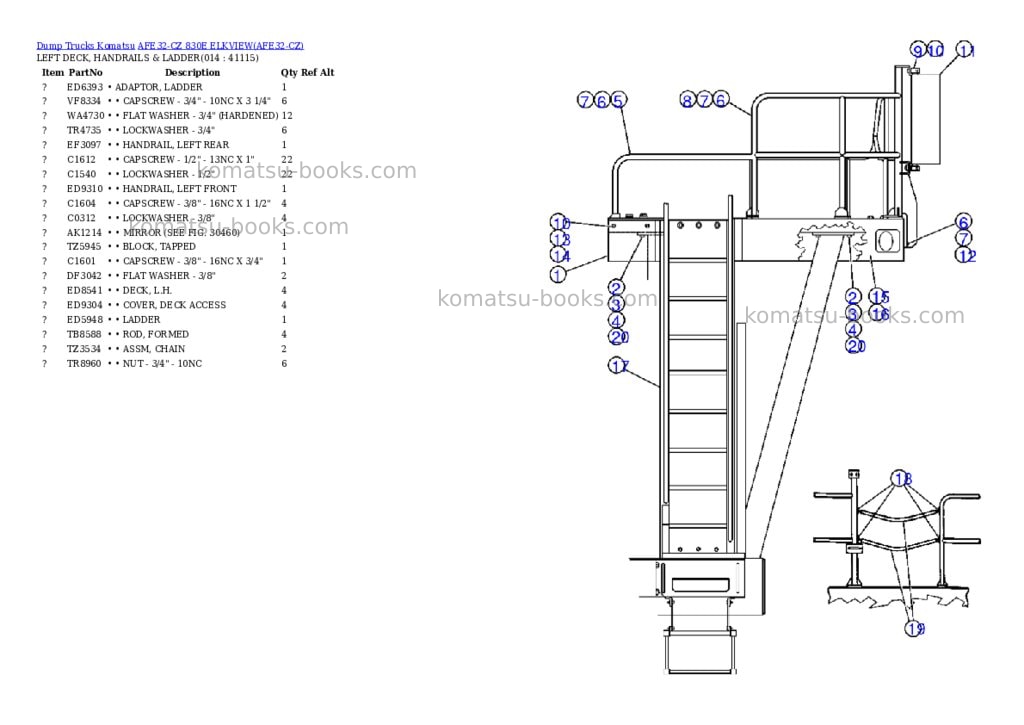 Komatsu afe32-cz 830e elkview Parts catalog cover Page 7 Komatsu afe32-cz 830e elkview Parts catalog cover Page 7