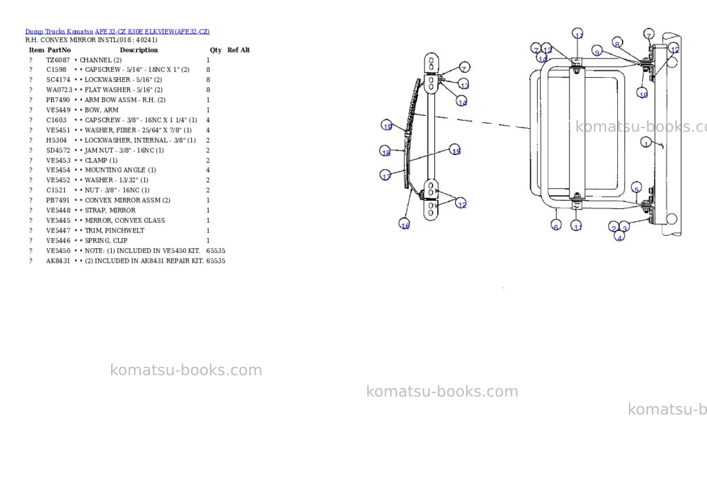 Komatsu afe32-cz 830e elkview Parts catalog cover Page 9 Komatsu afe32-cz 830e elkview Parts catalog cover Page 9