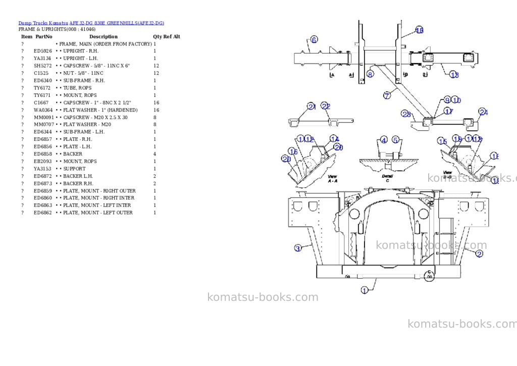 Komatsu afe32-dg 830e greenhills Parts catalog cover Page 4 Komatsu afe32-dg 830e greenhills Parts catalog cover Page 4