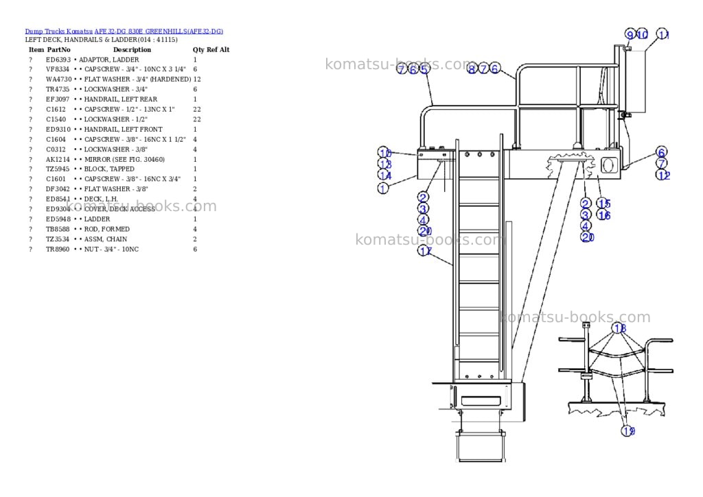 Komatsu afe32-dg 830e greenhills Parts catalog cover Page 7 Komatsu afe32-dg 830e greenhills Parts catalog cover Page 7