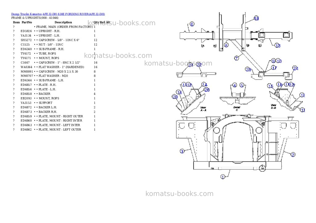 Komatsu afe32-dh 830e fording river Parts catalog cover Page 4 Komatsu afe32-dh 830e fording river Parts catalog cover Page 4