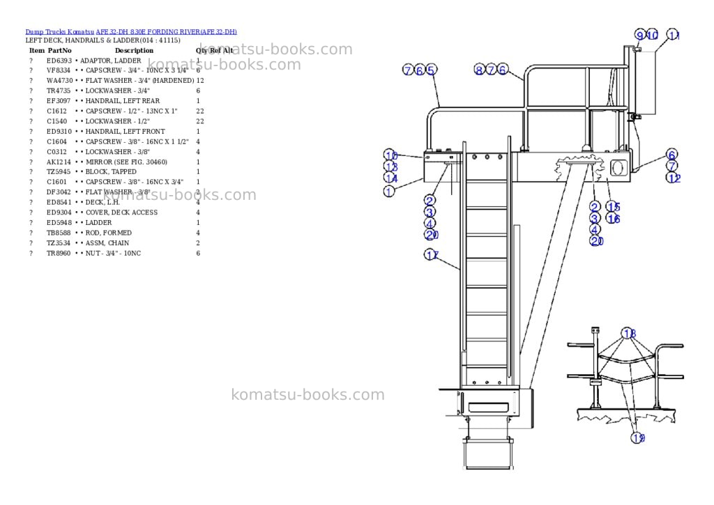 Komatsu afe32-dh 830e fording river Parts catalog cover Page 7 Komatsu afe32-dh 830e fording river Parts catalog cover Page 7
