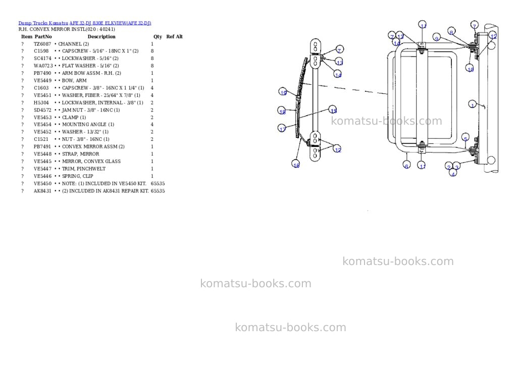 Komatsu afe32-dj 830e elkview Parts catalog cover Page 10 Komatsu afe32-dj 830e elkview Parts catalog cover Page 10