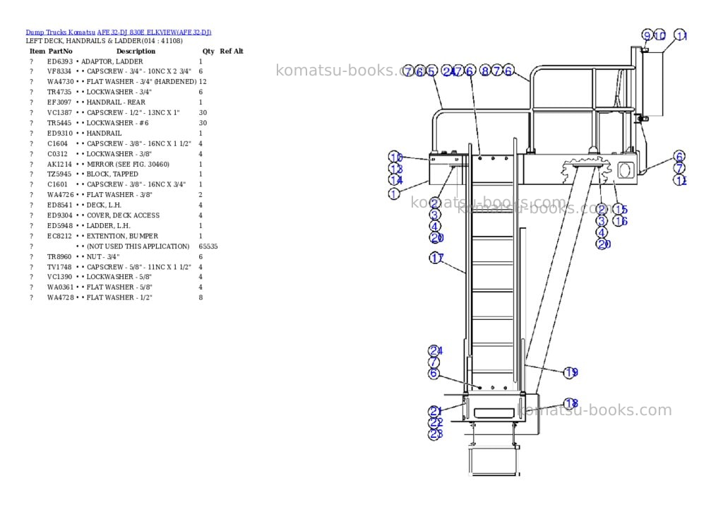 Komatsu afe32-dj 830e elkview Parts catalog cover Page 7 Komatsu afe32-dj 830e elkview Parts catalog cover Page 7