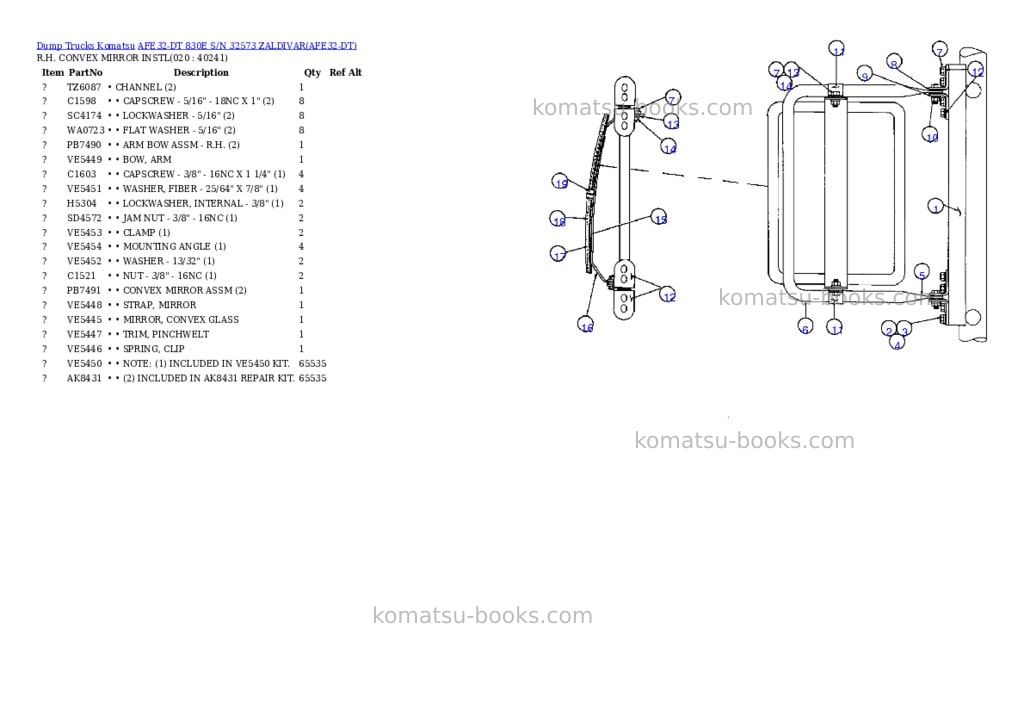 Komatsu afe32-dt 830e s/n 32573 zaldivar Parts catalog cover Page 10 Komatsu afe32-dt 830e s/n 32573 zaldivar Parts catalog cover Page 10