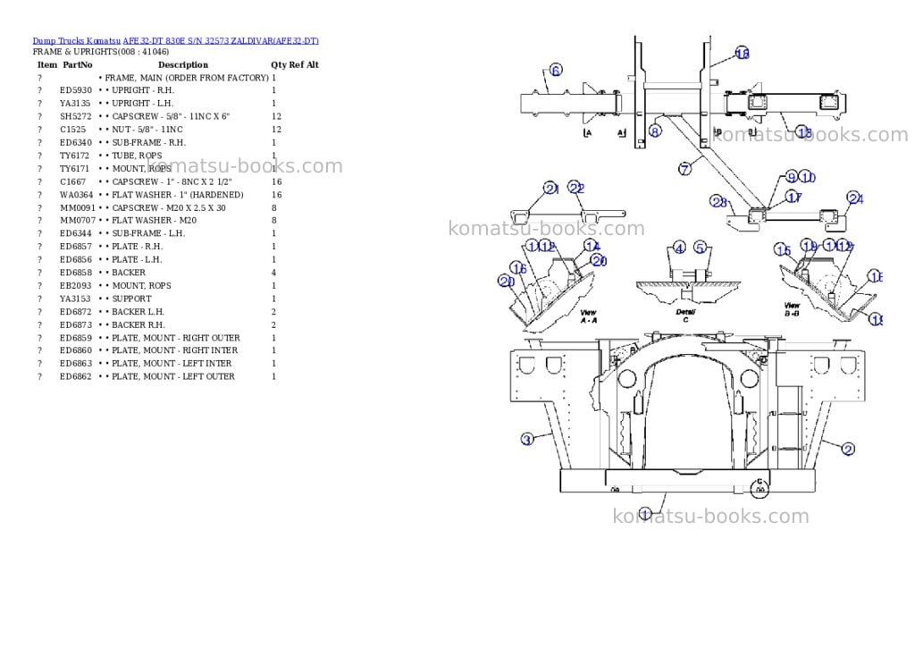 Komatsu afe32-dt 830e s/n 32573 zaldivar Parts catalog cover Page 4 Komatsu afe32-dt 830e s/n 32573 zaldivar Parts catalog cover Page 4
