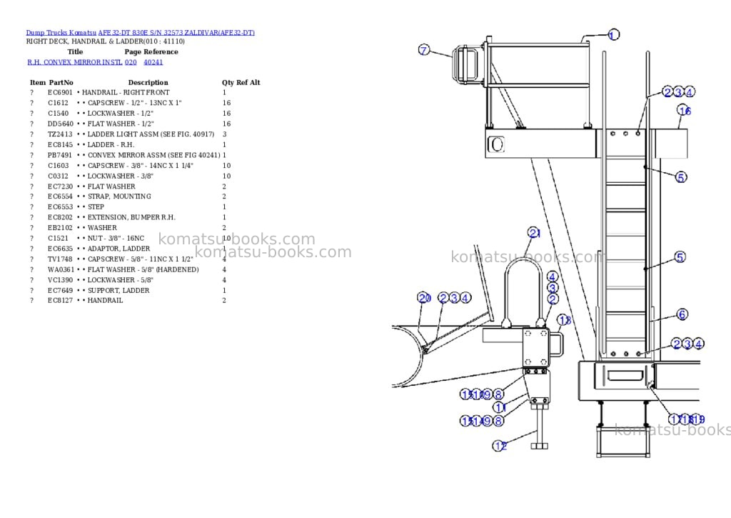 Komatsu afe32-dt 830e s/n 32573 zaldivar Parts catalog cover Page 5 Komatsu afe32-dt 830e s/n 32573 zaldivar Parts catalog cover Page 5