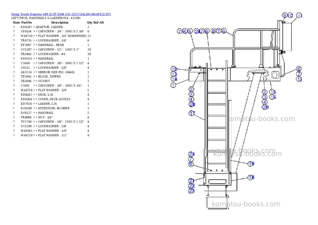 Komatsu afe32-dt 830e s/n 32573 zaldivar Parts catalog cover Page 7 Komatsu afe32-dt 830e s/n 32573 zaldivar Parts catalog cover Page 7