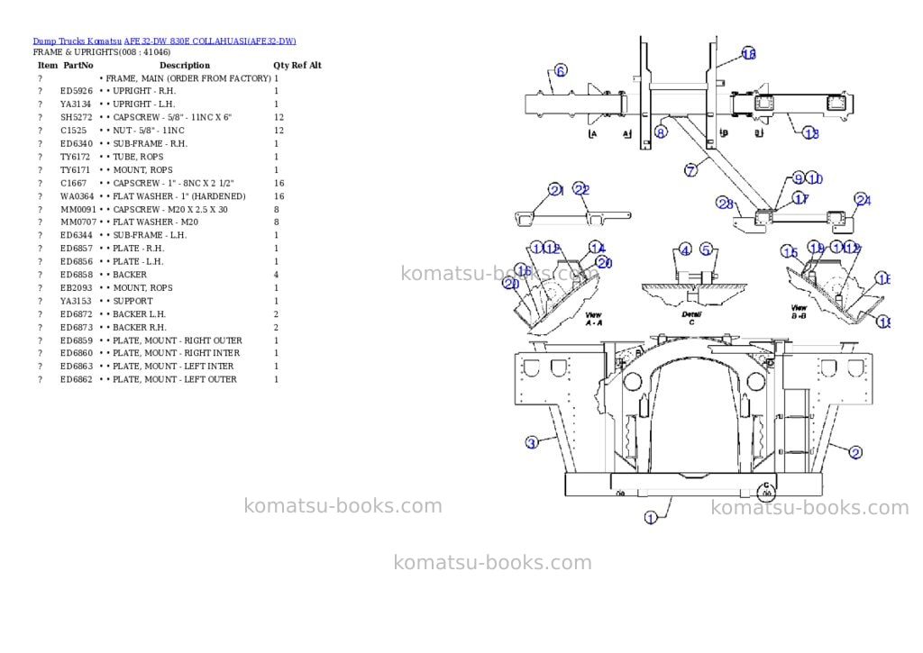 Komatsu afe32-dw 830e collahuasi Parts catalog cover Page 4 Komatsu afe32-dw 830e collahuasi Parts catalog cover Page 4