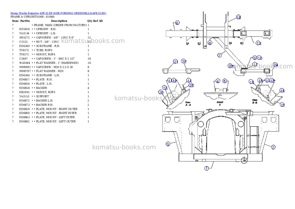Komatsu afe32-ee 830e fording greenhills Parts catalog cover Page 4 Komatsu afe32-ee 830e fording greenhills Parts catalog cover Page 4