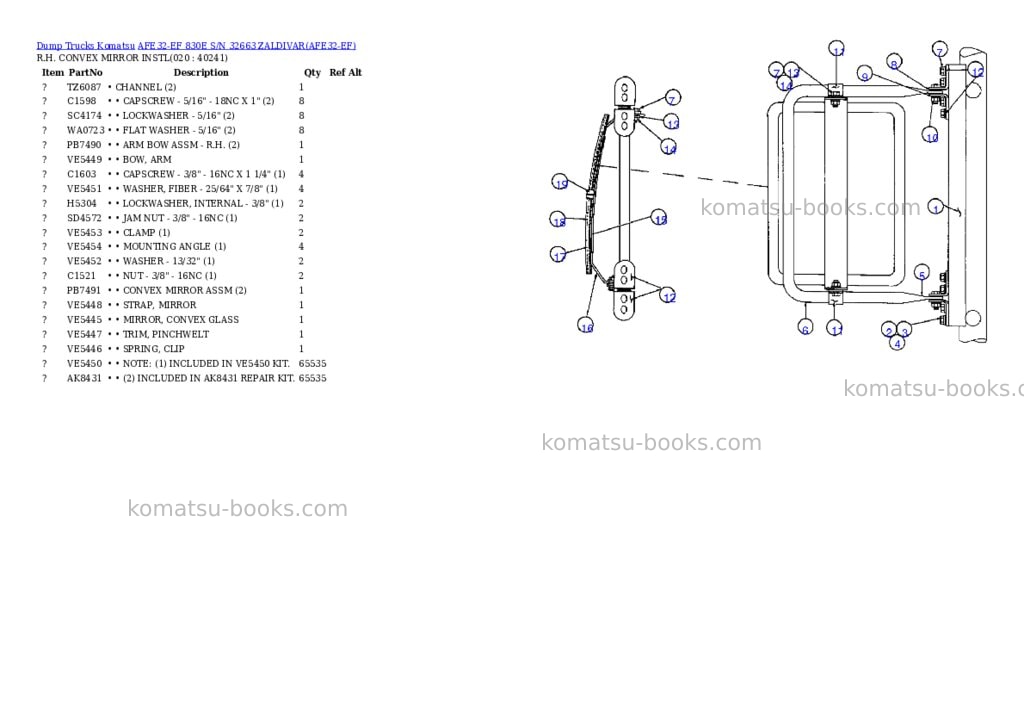 Komatsu afe32-ef 830e s/n 32663 zaldivar Parts catalog cover Page 10 Komatsu afe32-ef 830e s/n 32663 zaldivar Parts catalog cover Page 10
