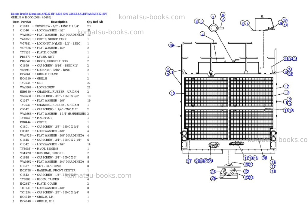 Komatsu afe32-ef 830e s/n 32663 zaldivar Parts catalog cover Page 3 Komatsu afe32-ef 830e s/n 32663 zaldivar Parts catalog cover Page 3