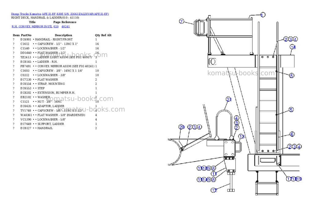 Komatsu afe32-ef 830e s/n 32663 zaldivar Parts catalog cover Page 5 Komatsu afe32-ef 830e s/n 32663 zaldivar Parts catalog cover Page 5