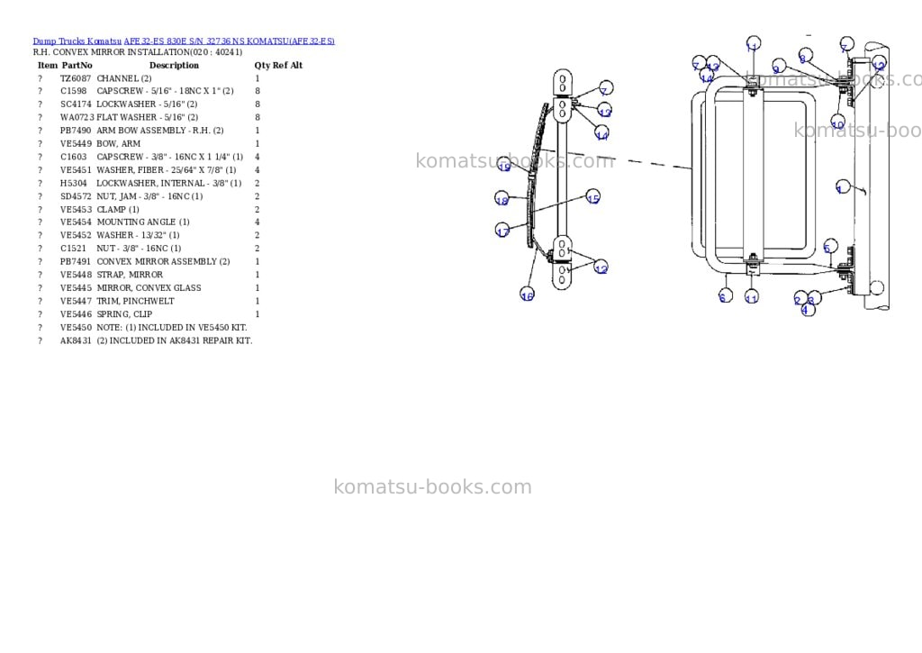 Komatsu afe32-es 830e s/n 32736 ns komatsu Parts catalog cover Page 10 Komatsu afe32-es 830e s/n 32736 ns komatsu Parts catalog cover Page 10