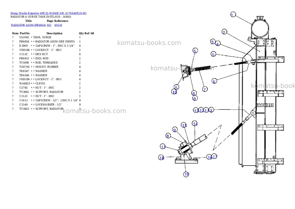 Komatsu afe32-m 830e s/n 31793 Parts catalog cover Page 10