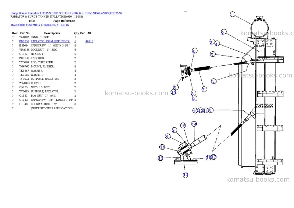 Komatsu afe32-n 830e s/n 31633-31636 & 31650 newlands Parts catalog cover Page 10 Komatsu afe32-n 830e s/n 31633-31636 & 31650 newlands Parts catalog cover Page 10