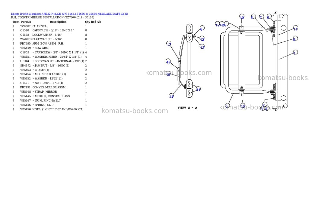 Komatsu afe32-n 830e s/n 31633-31636 & 31650 newlands Parts catalog cover Page 7 Komatsu afe32-n 830e s/n 31633-31636 & 31650 newlands Parts catalog cover Page 7