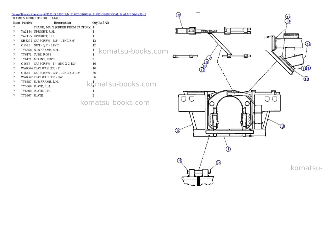 Komatsu afe32-q 830e s/n 31662-31663 & 31692-31693 coal & allied Parts catalog cover Page 2