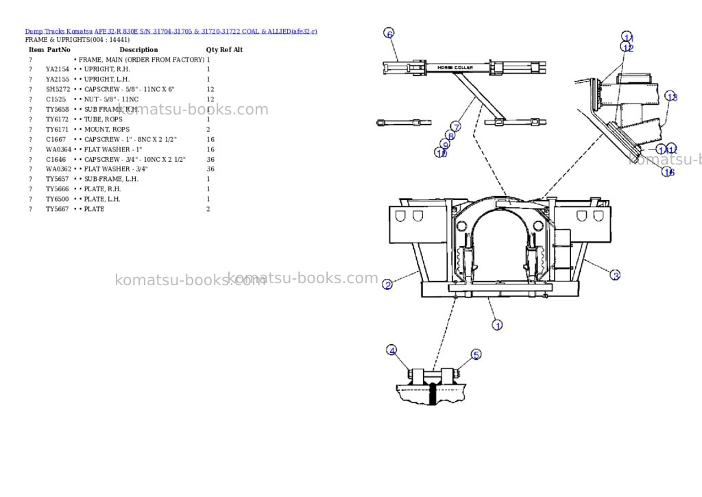 Komatsu afe32-r 830e s/n 31704-31705 & 31720-31722 coal & allied Parts catalog cover Page 2 Komatsu afe32-r 830e s/n 31704-31705 & 31720-31722 coal & allied Parts catalog cover Page 2
