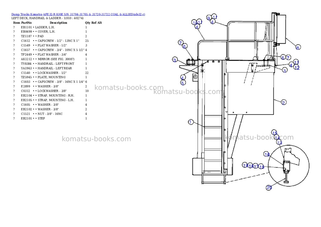 Komatsu afe32-r 830e s/n 31704-31705 & 31720-31722 coal & allied Parts catalog cover Page 5 Komatsu afe32-r 830e s/n 31704-31705 & 31720-31722 coal & allied Parts catalog cover Page 5