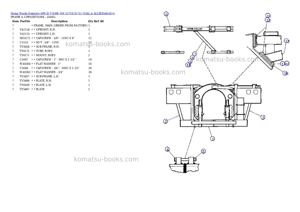 Komatsu afe32-t 830e s/n 31710-31711 coal & allied Parts catalog cover Page 2